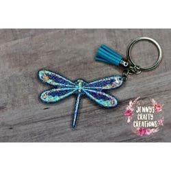 Dragonfly – Acrylic Keychain Blank (3") | Optional Sticker or UV DTF - Image 6