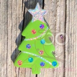 Christmas Tree – Acrylic Badge Reel Blank (2") No Hole | Optional Sticker or UV DTF - Image 5