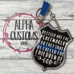 Police Badge – Acrylic Keychain Blank (3") | Optional Sticker or UV DTF - Image 12