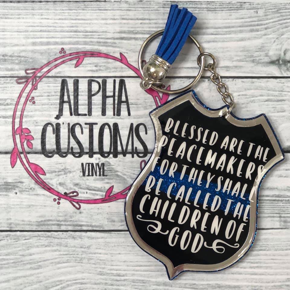 Police Badge Acrylic Blank- Sticker- UV DTF (3 inch) - Image 12