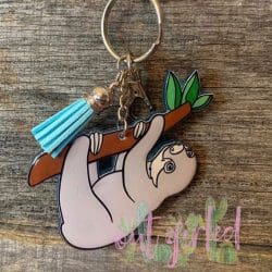 Sloth – Acrylic Keychain Blank (3") | Optional Sticker or UV DTF - Image 5