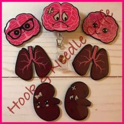 Lungs – Acrylic Badge Reel Blank (2") No Hole | Optional Sticker or UV DTF - Image 5