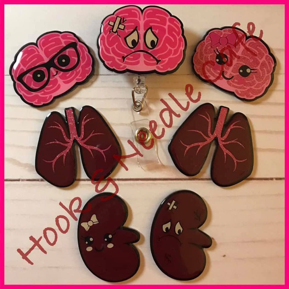 Lungs Acrylic Blank- Sticker- UV DTF (2 inch) NO HOLE - Image 5