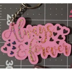 Always and Forever acrylic blank (3 inch) (5 piece minimum) - Image 3