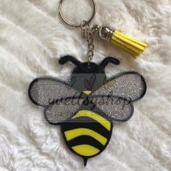 Bumble Bee – Acrylic Keychain Blank (3") | Optional Sticker or UV DTF - Image 8