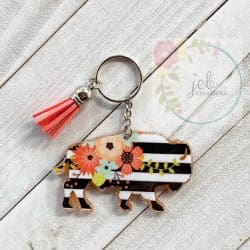 Buffalo – Acrylic Keychain Blank (3") | Optional Sticker or UV DTF - Image 4