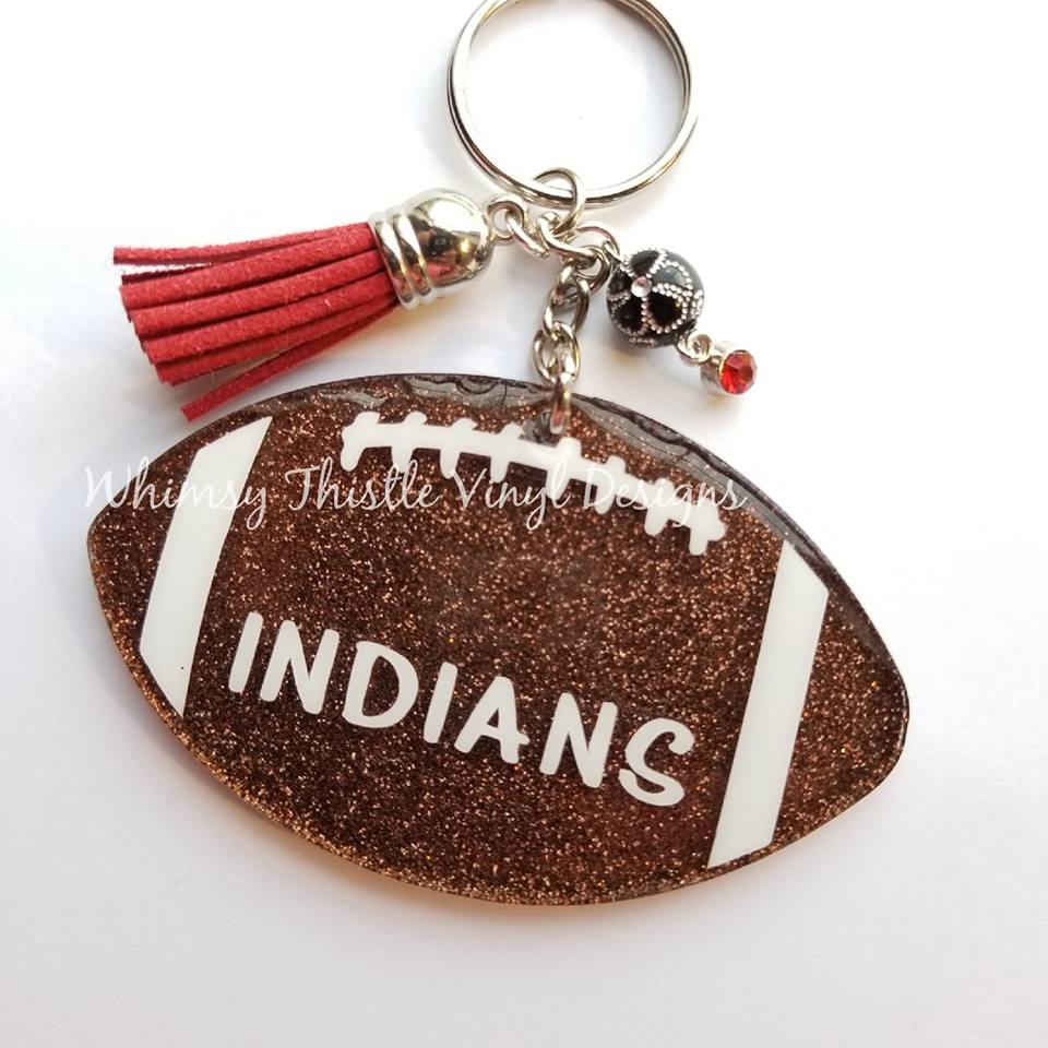 Football – Acrylic Keychain Blank (3") | Optional Sticker or UV DTF - Image 4