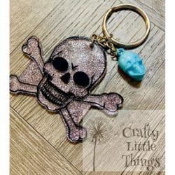 Skull Crossbones – Acrylic Keychain Blank (3") | Optional Sticker or UV DTF - Image 4