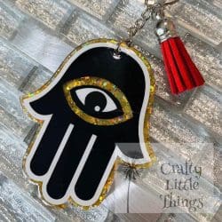 Hand of Fatima – Acrylic Keychain Blank (3") | Optional Sticker or UV DTF - Image 4