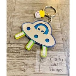 Spaceship – Acrylic Keychain Blank (3") | Optional Sticker or UV DTF - Image 4