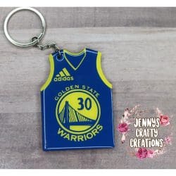 Basketball Jersey – Acrylic Keychain Blank (3") | Optional Sticker or UV DTF - Image 3
