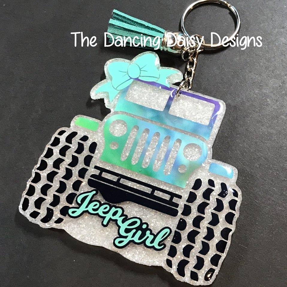 Off Road Vehicle with Bow Acrylic Blank- Sticker- UV DTF (3 inch) - Image 5