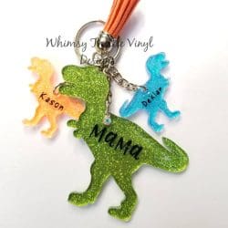 Dinosaur T-Rex – Acrylic Keychain Blank (3") | Optional Sticker or UV DTF - Image 6