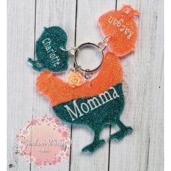 Chicken – Acrylic Keychain Blank (3") | Optional Sticker or UV DTF - Image 6