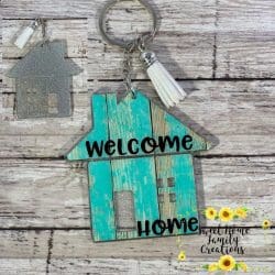House – Acrylic Keychain Blank (3") | Optional Sticker or UV DTF - Image 4