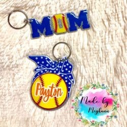 Mom (word) – Acrylic Keychain Blank (3") | Optional Sticker or UV DTF - Image 5