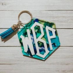 Hexagon – Acrylic Keychain Blank (3") | Optional Sticker or UV DTF - Image 3