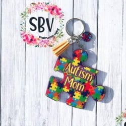 Puzzle Piece – Acrylic Keychain Blank (3") | Optional Sticker or UV DTF - Image 3