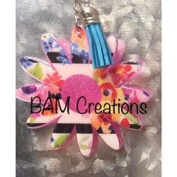 Daisy – Acrylic Keychain Blank (3") | Optional Sticker or UV DTF - Image 4