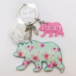 Bear – Acrylic Keychain Blank (3") | Optional Sticker or UV DTF - Image 6