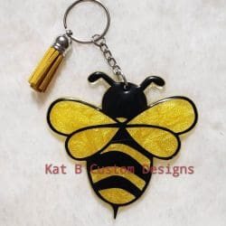 Bumble Bee – Acrylic Keychain Blank (3") | Optional Sticker or UV DTF - Image 3