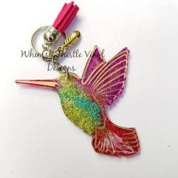 Hummingbird – Acrylic Keychain Blank (3") | Optional Sticker or UV DTF - Image 4