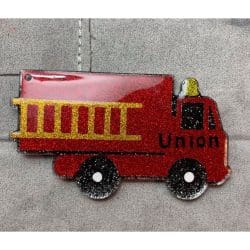 Fire Truck – Acrylic Keychain Blank (3") | Optional Sticker or UV DTF - Image 4