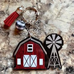 Barn and Windmill acrylic blank (3 inch) - Image 5