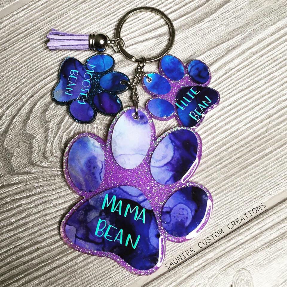 Paw Print Acrylic Blank- Sticker- UV DTF (1.5 inch) - Image 4