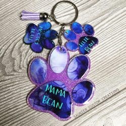 Paw Print – Acrylic Keychain Blank (2") | Optional Sticker or UV DTF - Image 5