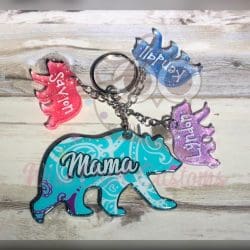 Bear – Acrylic Keychain Blank (3") | Optional Sticker or UV DTF - Image 5