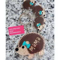 Hedgehog – Acrylic Keychain Blank (3") | Optional Sticker or UV DTF - Image 8