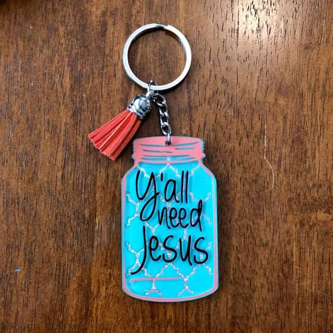 Mason Jar Acrylic Blank- Sticker- UV DTF (2 inch) - Image 3