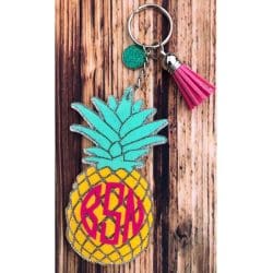 Pineapple – Acrylic Keychain Blank (3") | Optional Sticker or UV DTF - Image 10