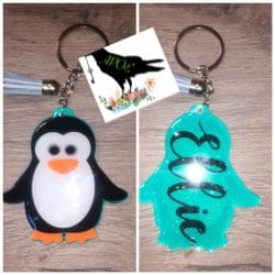 Penguin – Acrylic Keychain Blank (3") | Optional Sticker or UV DTF - Image 5