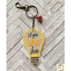 Light Bulb – Acrylic Keychain Blank (3") | Optional Sticker or UV DTF - Image 5