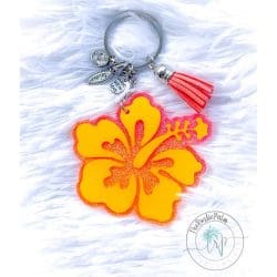 Hibiscus Flower – Acrylic Keychain Blank (3") | Optional Sticker or UV DTF - Image 6