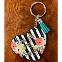 Heart – Acrylic Keychain Blank (3") | Optional Sticker or UV DTF - Image 3