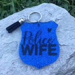 Police Badge – Acrylic Keychain Blank (3") | Optional Sticker or UV DTF - Image 6