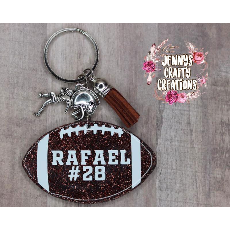 Football – Acrylic Keychain Blank (3") | Optional Sticker or UV DTF - Image 8