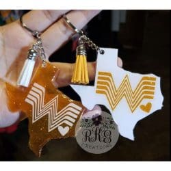 Texas – Acrylic Keychain Blank (3") | Optional Sticker or UV DTF - Image 6