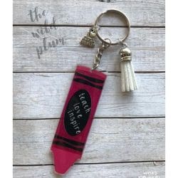 Crayon – Acrylic Keychain Blank (3") | Optional Sticker or UV DTF - Image 5