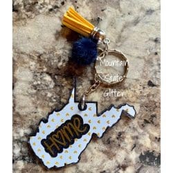 West Virginia – Acrylic Keychain Blank (3") | Optional Sticker or UV DTF - Image 5