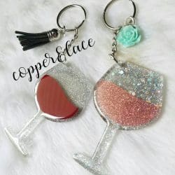 Wine Glass – Acrylic Keychain Blank (3") | Optional Sticker or UV DTF - Image 8
