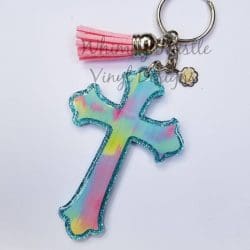 Cross – Acrylic Keychain Blank (3") | Optional Sticker or UV DTF - Image 4