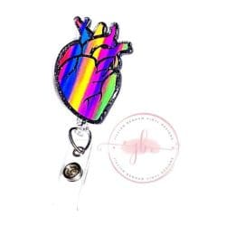 Anatomical Heart – Acrylic Badge Reel Blank (2") No Hole | Optional Sticker or UV DTF - Image 3