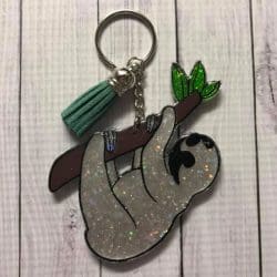 Sloth – Acrylic Keychain Blank (3") | Optional Sticker or UV DTF - Image 4