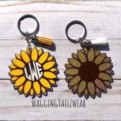 Sunflower – Acrylic Keychain Blank (3") | Optional Sticker or UV DTF - Image 15