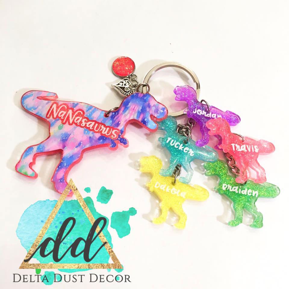 Dinosaur T-Rex Acrylic Blank- Sticker- UV DTF (1.5 inch) - Image 7