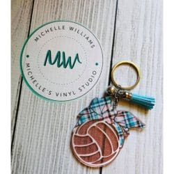Ball with Bandana – Acrylic Keychain Blank (3") | Optional Sticker or UV DTF - Image 3